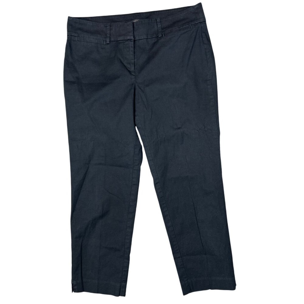 Ann Taylor Factory Signature Cotton‎ Cropped Trouser in Black Size 4